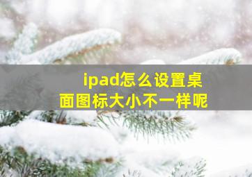 ipad怎么设置桌面图标大小不一样呢