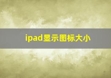 ipad显示图标大小