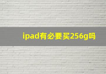 ipad有必要买256g吗