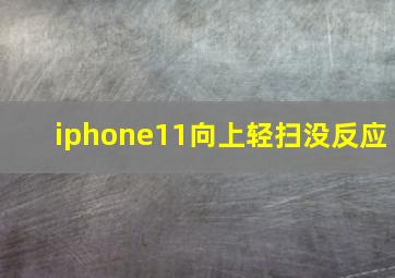 iphone11向上轻扫没反应