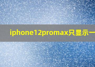 iphone12promax只显示一张卡