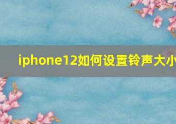 iphone12如何设置铃声大小