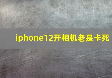 iphone12开相机老是卡死