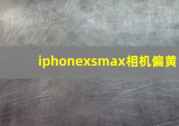 iphonexsmax相机偏黄