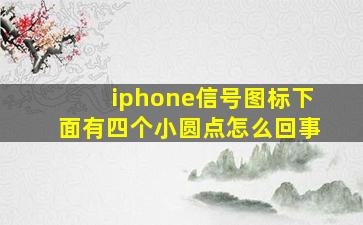 iphone信号图标下面有四个小圆点怎么回事