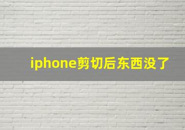 iphone剪切后东西没了