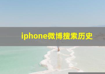 iphone微博搜索历史