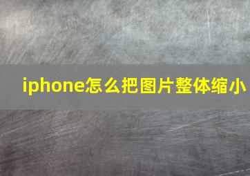 iphone怎么把图片整体缩小