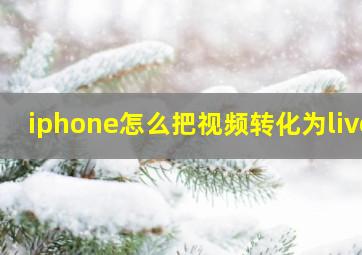 iphone怎么把视频转化为live