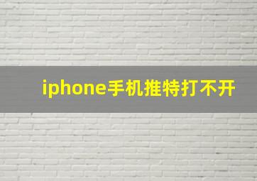 iphone手机推特打不开