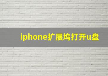 iphone扩展坞打开u盘