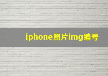 iphone照片img编号