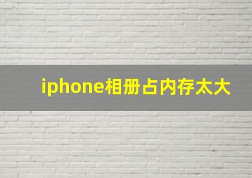 iphone相册占内存太大