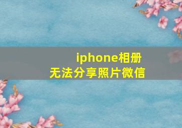 iphone相册无法分享照片微信