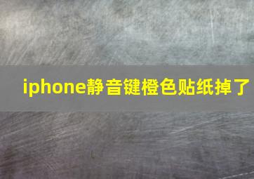 iphone静音键橙色贴纸掉了