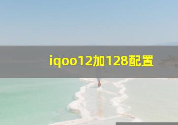 iqoo12加128配置