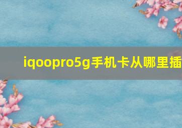 iqoopro5g手机卡从哪里插