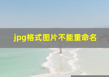 jpg格式图片不能重命名