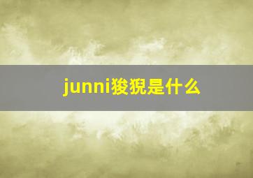 junni狻猊是什么