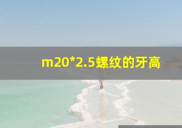 m20*2.5螺纹的牙高