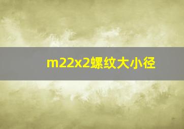 m22x2螺纹大小径