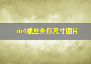 m4螺丝外形尺寸图片