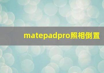 matepadpro照相倒置