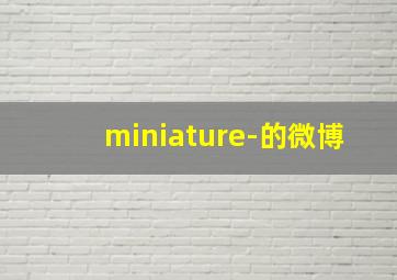 miniature-的微博