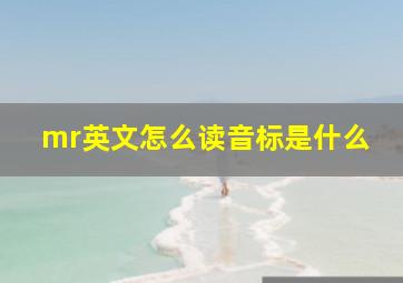 mr英文怎么读音标是什么