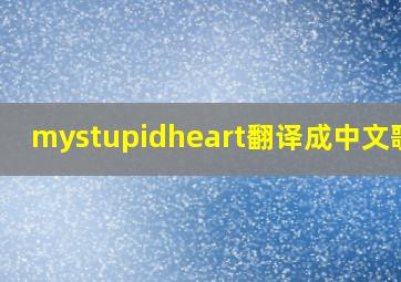 mystupidheart翻译成中文歌词