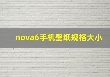 nova6手机壁纸规格大小