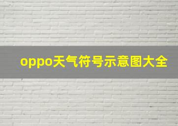 oppo天气符号示意图大全