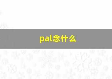 pal念什么