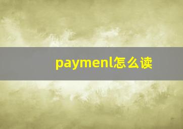 paymenl怎么读