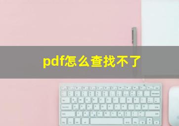 pdf怎么查找不了