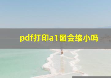 pdf打印a1图会缩小吗