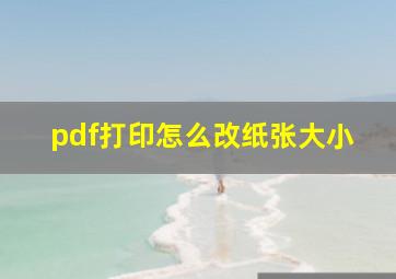 pdf打印怎么改纸张大小