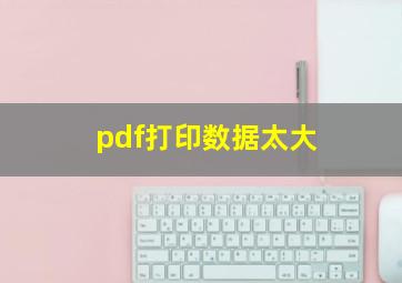 pdf打印数据太大