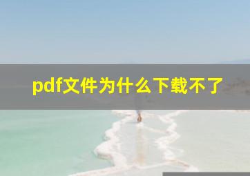 pdf文件为什么下载不了