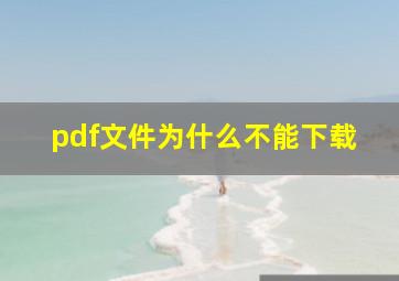 pdf文件为什么不能下载