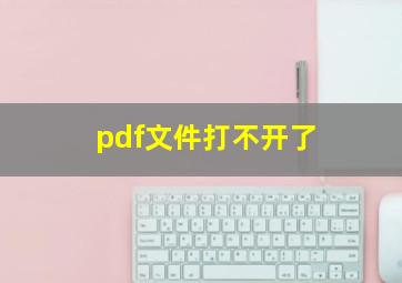 pdf文件打不开了