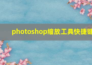 photoshop缩放工具快捷键