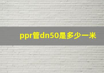 ppr管dn50是多少一米