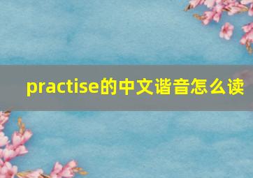 practise的中文谐音怎么读