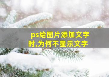 ps给图片添加文字时,为何不显示文字