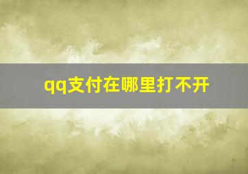 qq支付在哪里打不开