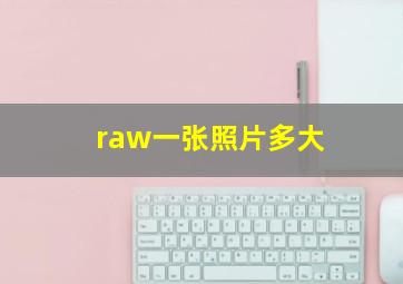 raw一张照片多大