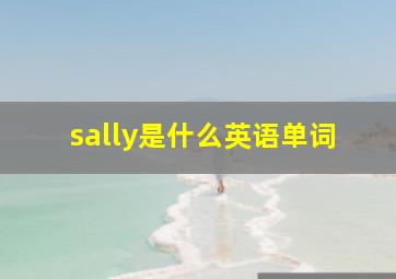 sally是什么英语单词