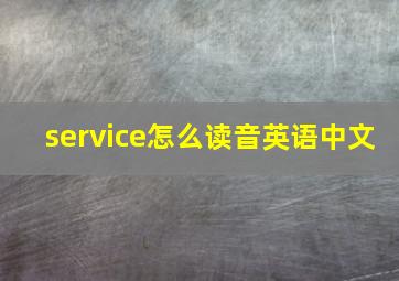 service怎么读音英语中文