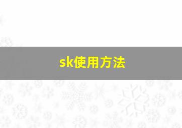 sk使用方法